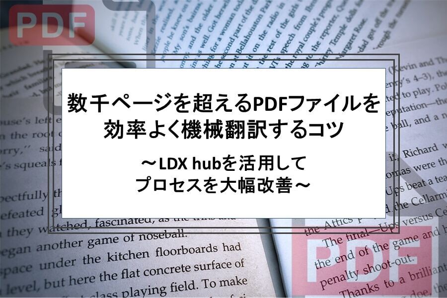 B-450_数千ページを超えるPDFファイルを 効率よく機械翻訳するコツ～LDX hubを活用してプロセスを大幅改善～_redir